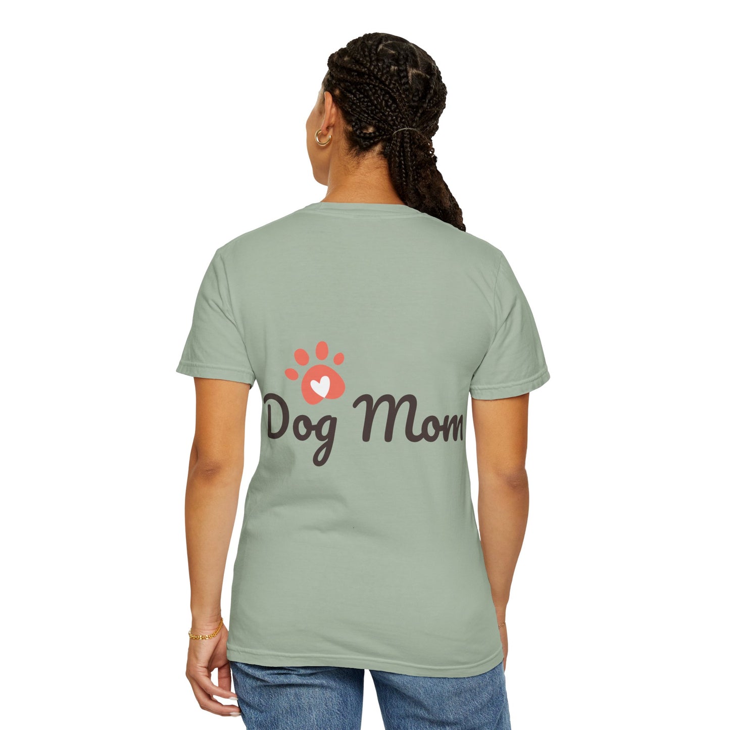 Dog Mom T-Shirt — Paw Heart Graphic Tee (Dog Lover Gift)
