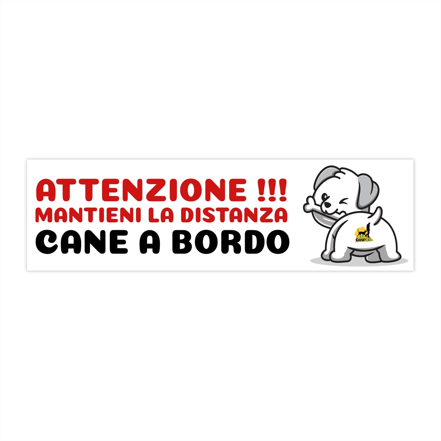 Adesivo paraurti CANE A BORDO